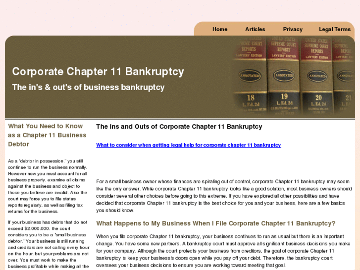 www.corporatechapter11bankruptcy.com