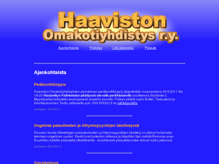 www.haavistonomakotiyhdistys.net