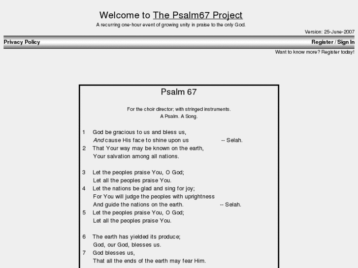 www.thepsalm67project.com