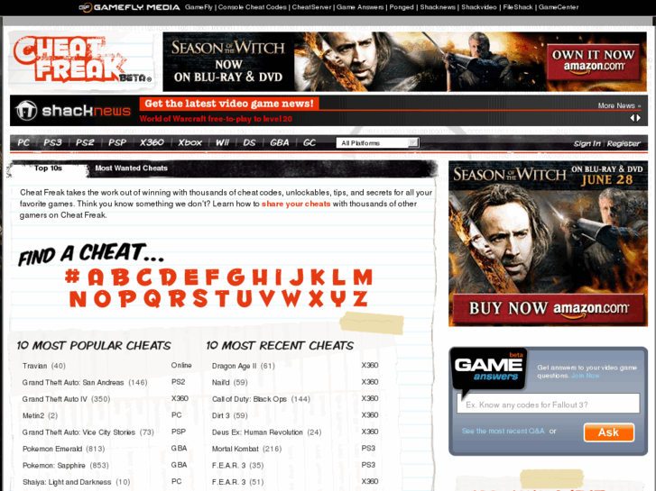 www.consolecheatcodes.com