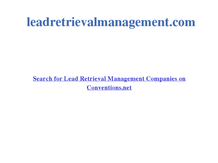 www.leadretrievalmanagement.com