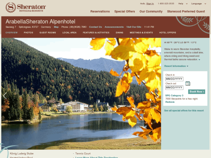 www.sheratonalpenhotel.com