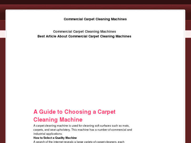 www.commercialcarpetcleaningmachines.net