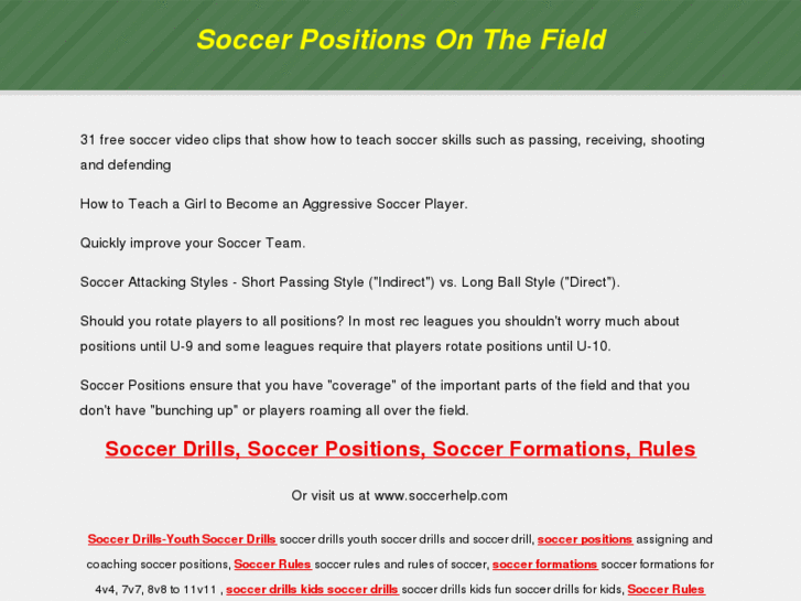 www.soccerpositionsonthefield.com