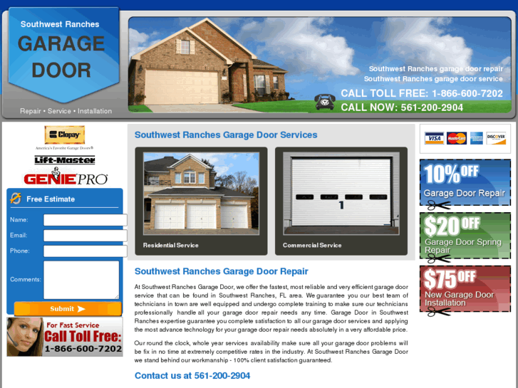 www.southwestranchesflgaragedoor.com