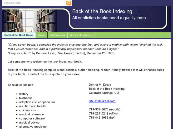 www.backofthebookindexing.net