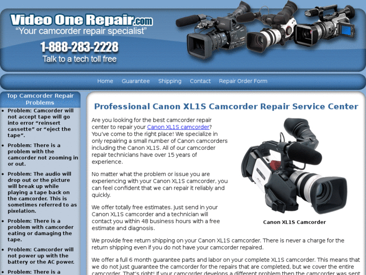 www.canonxl1scamcorderrepair.com