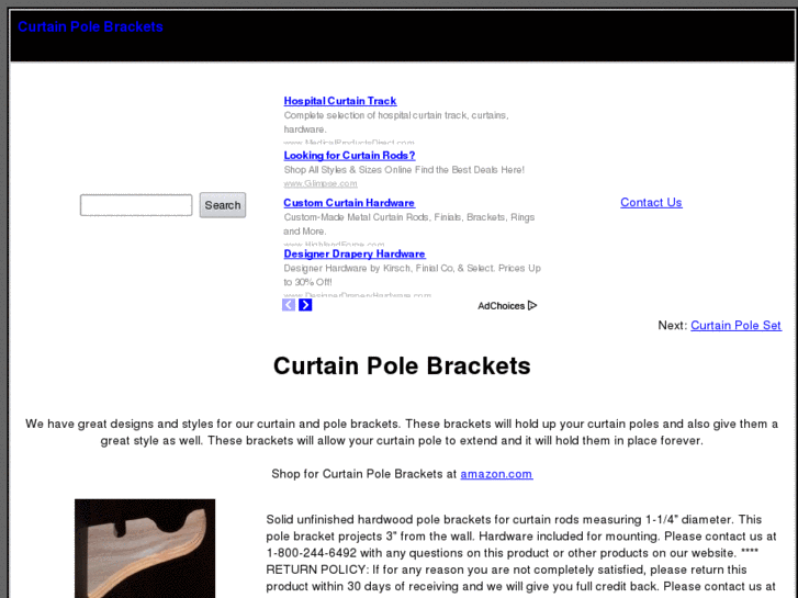 www.curtainpolebrackets.com