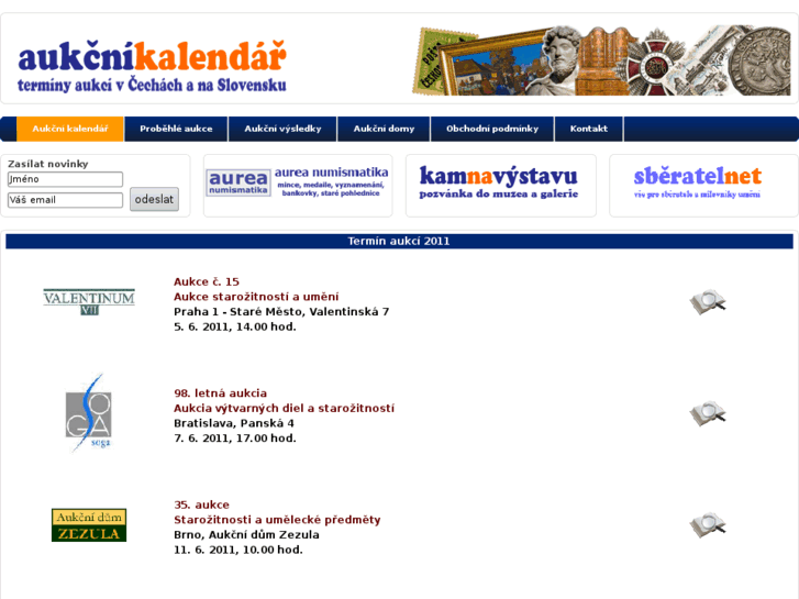 www.aukcnikalendar.cz