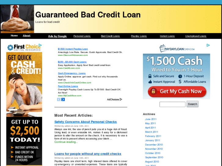 www.guaranteedbadcreditloan.com