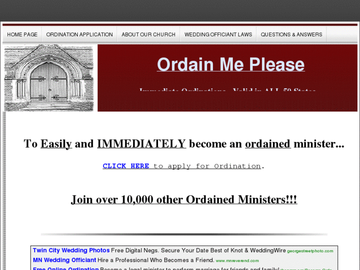 www.ordainmeplease.com