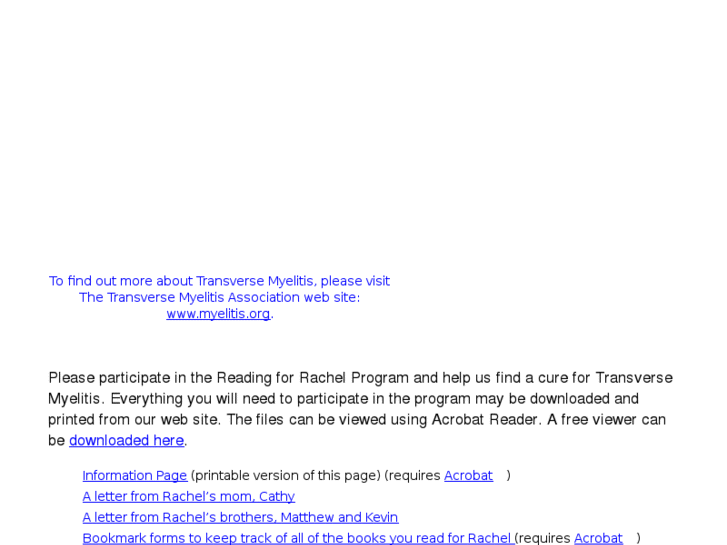 www.readingforrachel.org