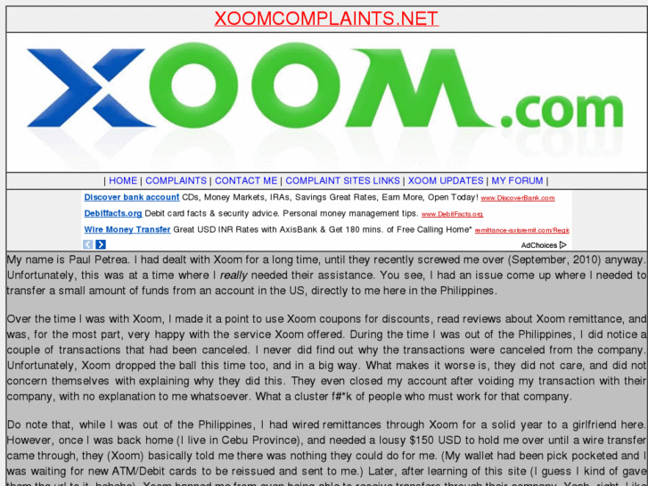 www.xoomcomplaints.net