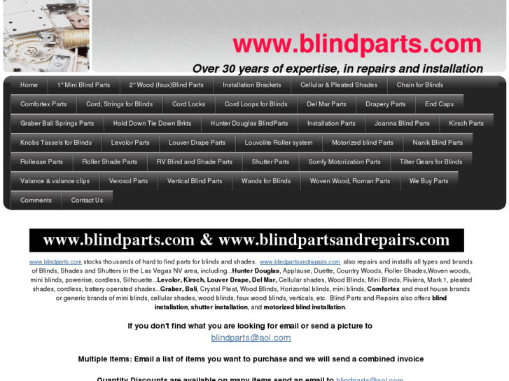 www.blindpartsandrepairs.com