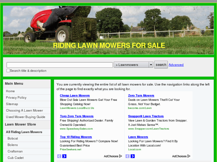 www.buyridinglawnmowers.com