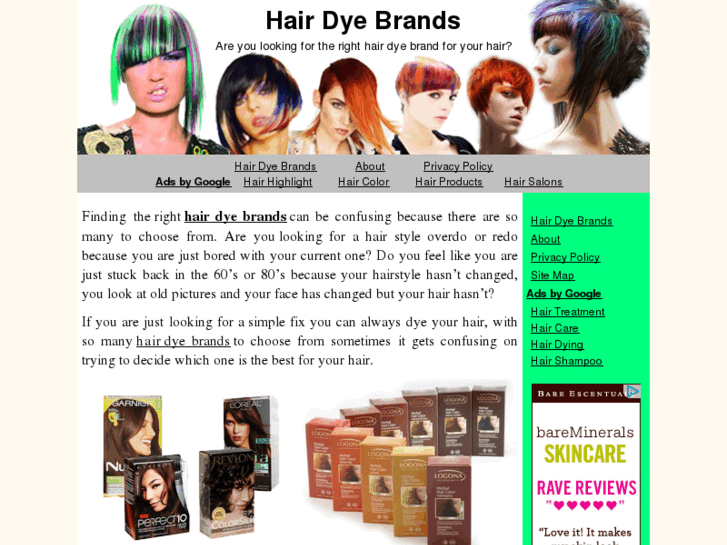 www.hairdyebrands.net