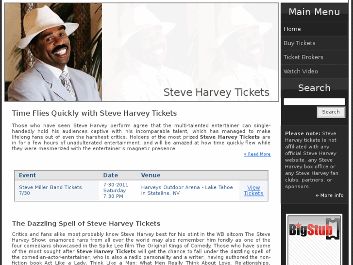 www.steveharveytickets.net