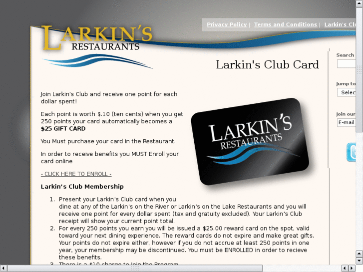 www.larkinsclubcard.com