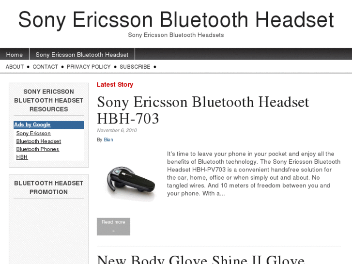 www.sonyericssonbluetoothheadset.com