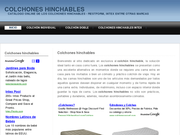 www.colchoneshinchables.es