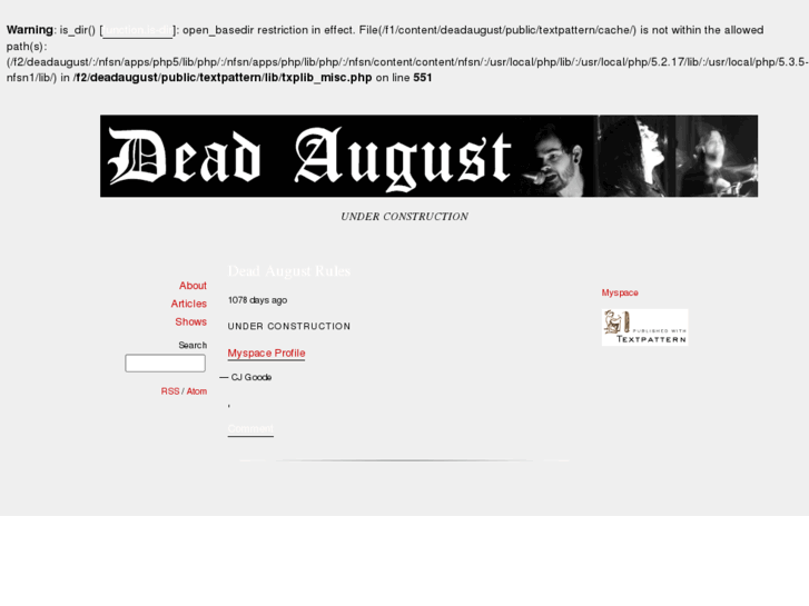 www.deadaugust.com