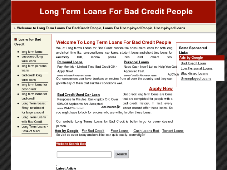 www.longtermloansforbadcreditpeople.com