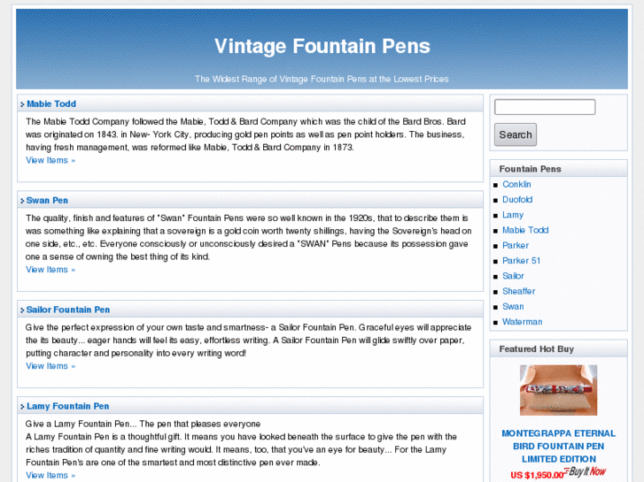 www.vintage-fountainpens.info