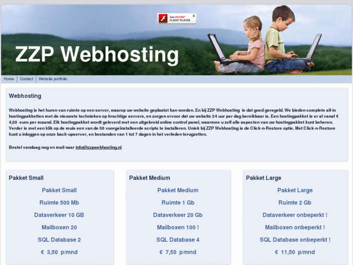 www.zzpwebhosting.nl