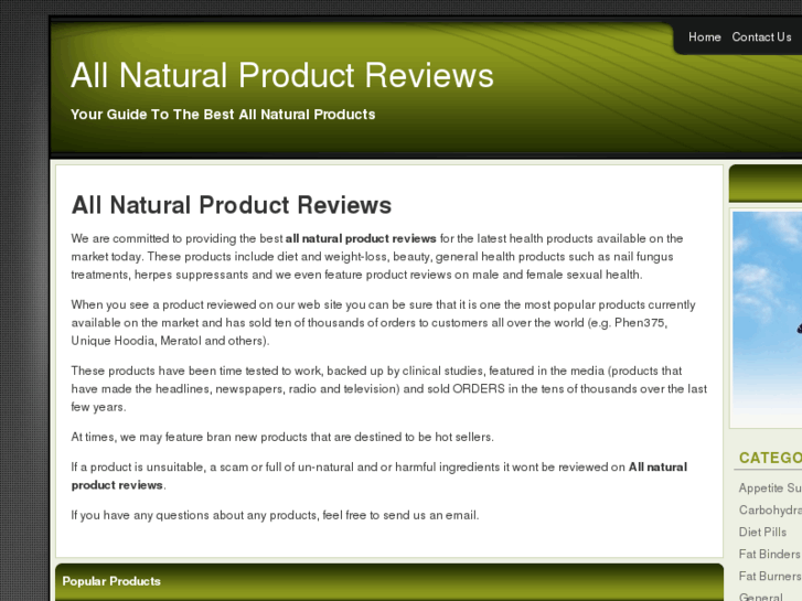 www.allnatural-product-reviews.com