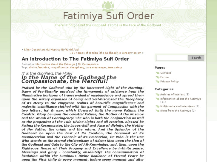 www.fatimiyasufiorder.com