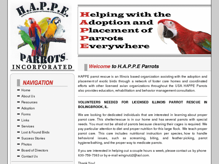 www.happeparrotsrescue.com