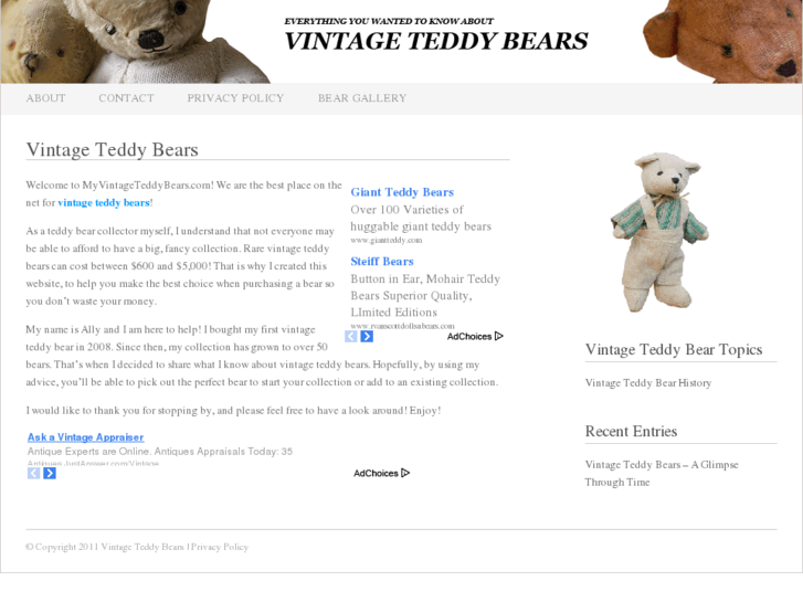 www.myvintageteddybears.com