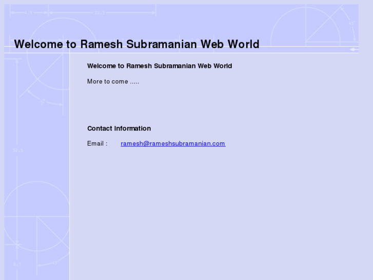 www.rameshsubramanian.com