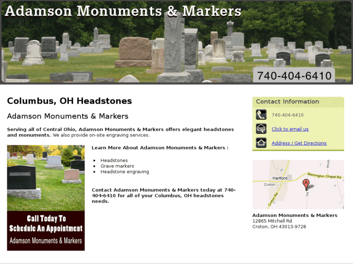 www.adamsonmonumentsandmarkers.com