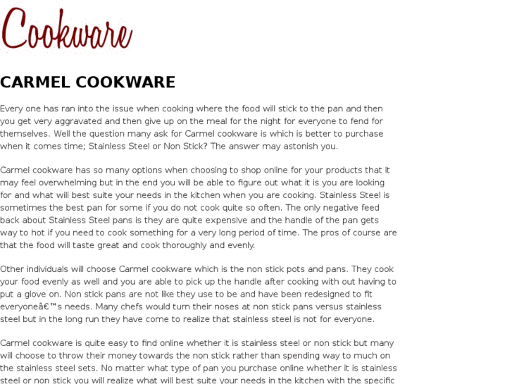 www.carmelcookware.com