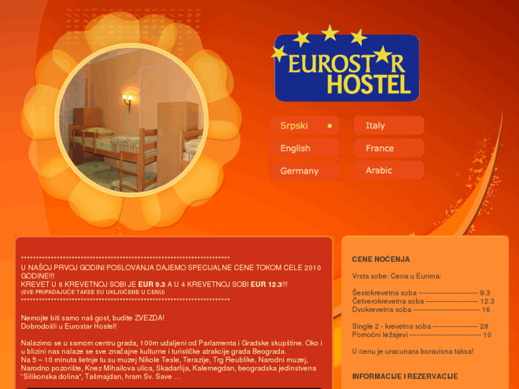 www.eurostarhostelbelgrade.com