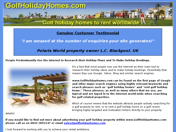 www.golfholidayhomes.info