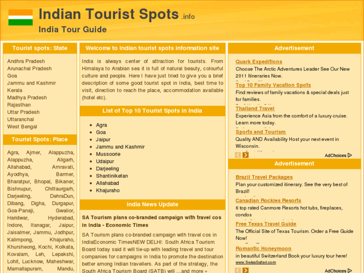 www.indiantouristspots.info