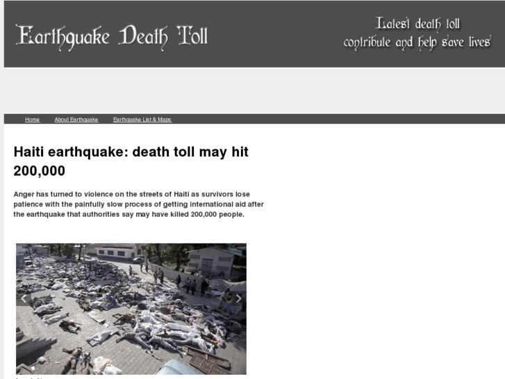 www.earthquakedeathtoll.com