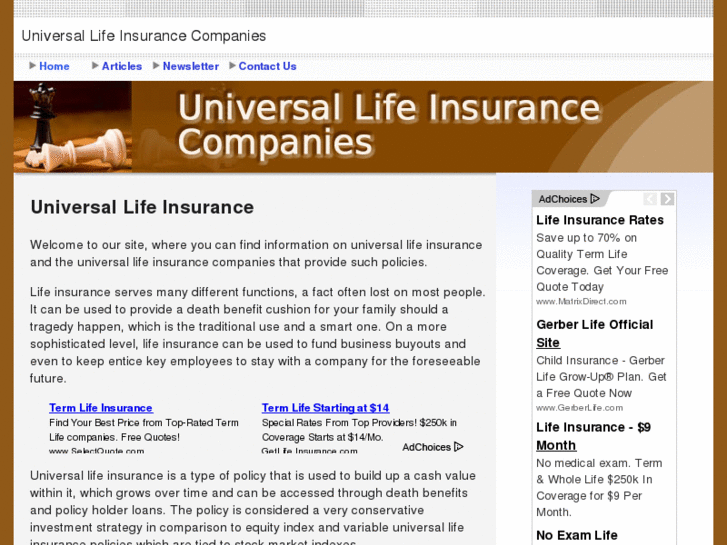 www.universallifeinsurancecompanies.com