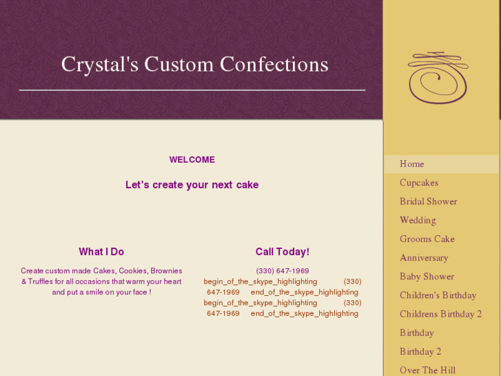 www.crystalscustomconfections.com