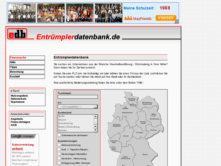 www.entruemplerdatenbank.de