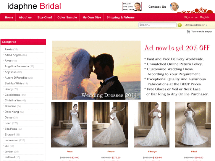 www.idaphnebridal.com