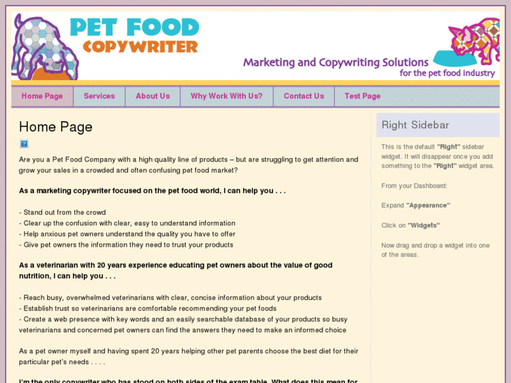 www.petfoodcopywriter.com