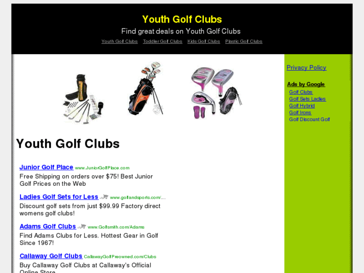 www.youthgolfclubs.net