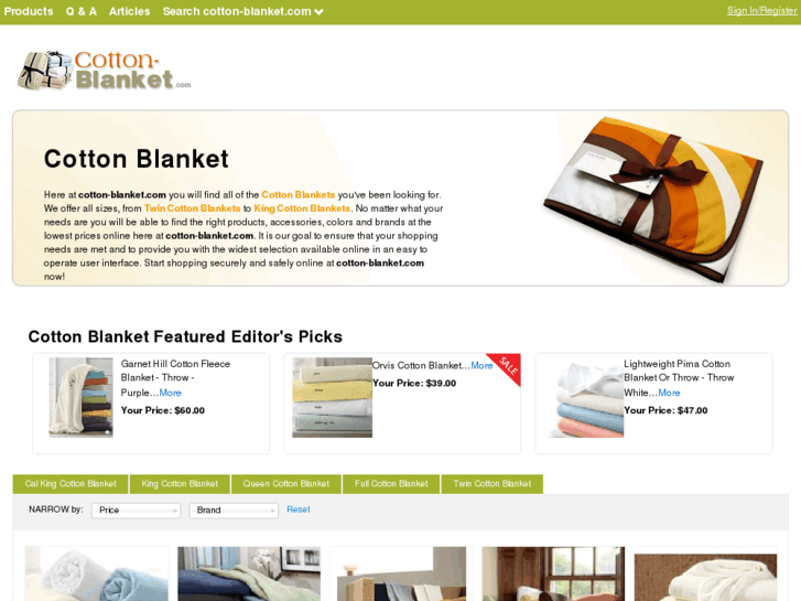 www.cotton-blanket.com