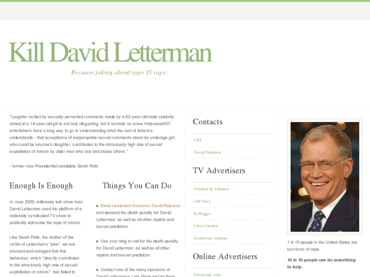 www.killdavidletterman.com