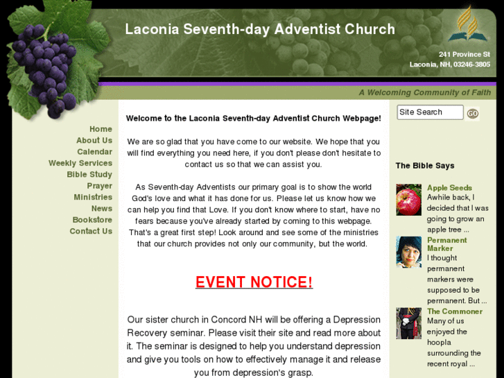 www.laconiaadventistchurch.com