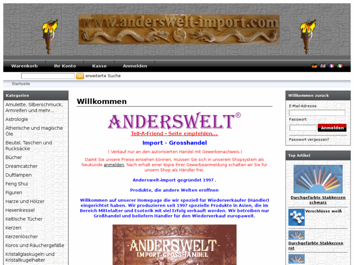 www.anderswelt-import.com