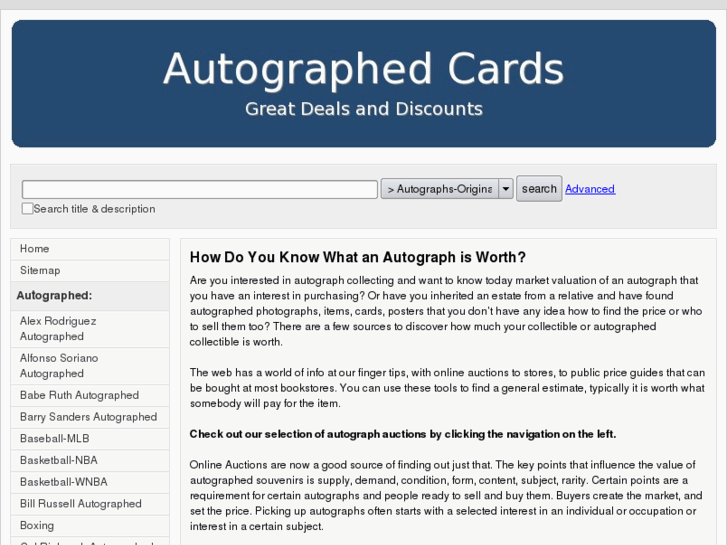 www.autographedbaseballcards.org